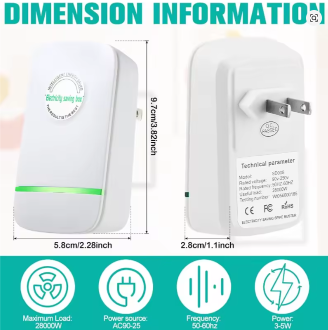 AHORRADOR DE ENERGÍA ⚡🔌 Caja Ahorradora de Energía para Hogar y Oficina