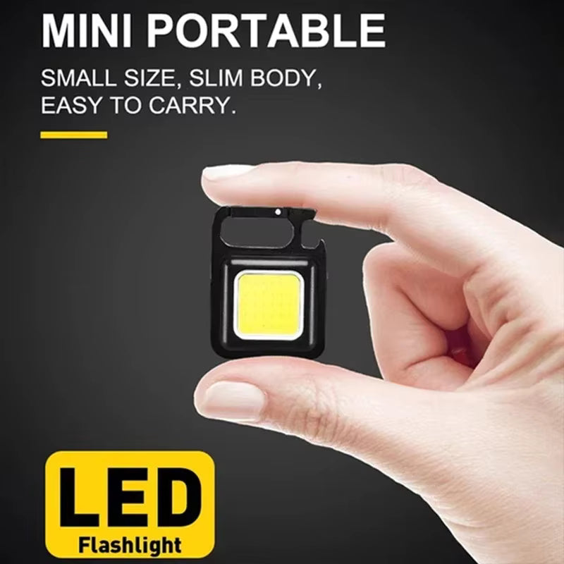 🔦 Mini Linterna LED Recargable Tipo Llavero  ⚡ – Luz Portátil Multifuncional
