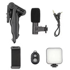 ✨ Kit de Grabación de Video con Trípode, Luz LED, Micrófono y Bluetooth🎥